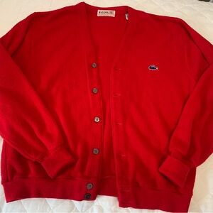 Bright red vintage IZOD  sweater